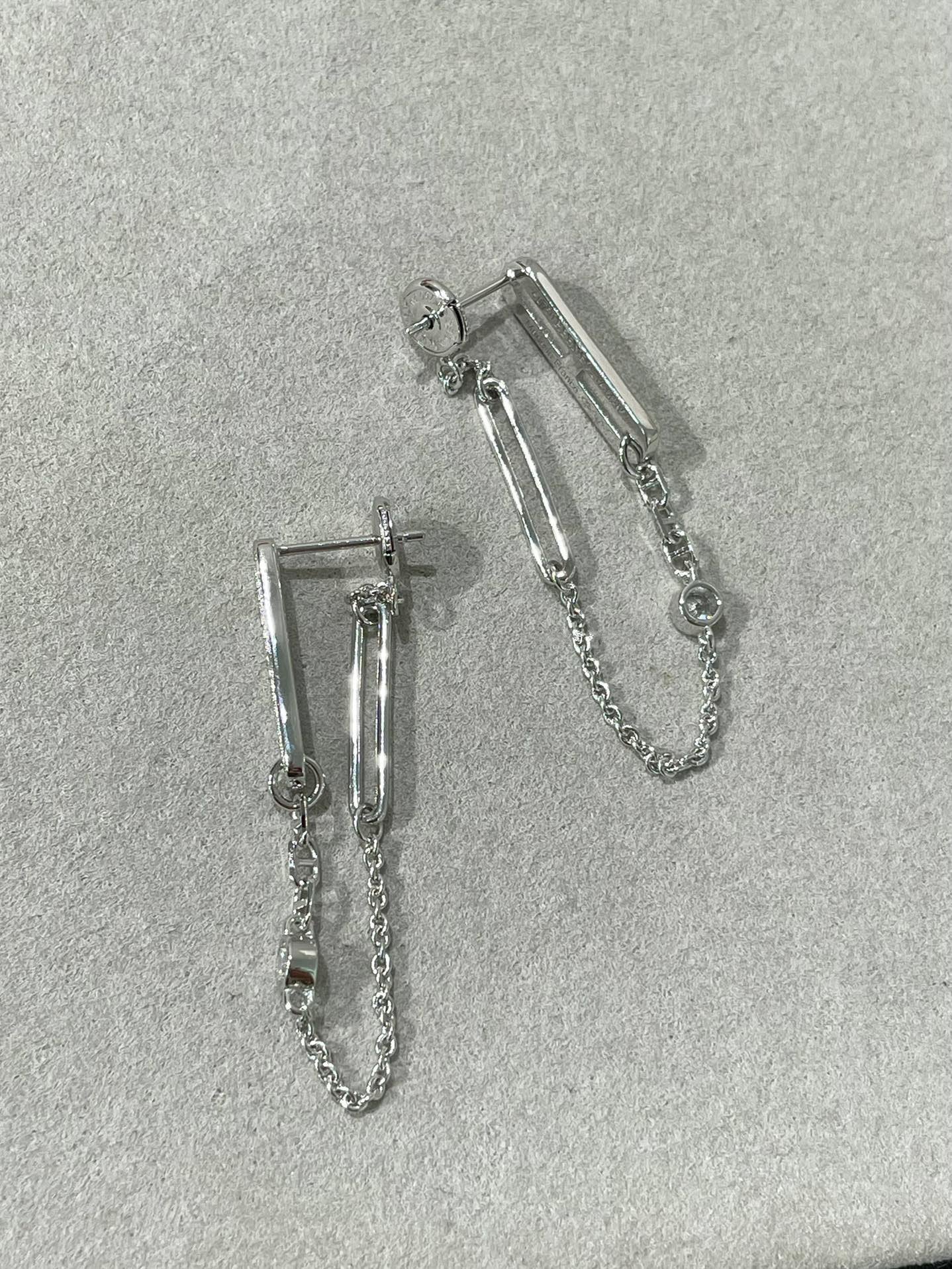 [Regal Gem]CHAINE CHAOS DIAMOND DROP EARRINGS
