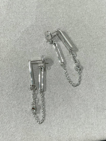 [Regal Gem]CHAINE CHAOS DIAMOND DROP EARRINGS