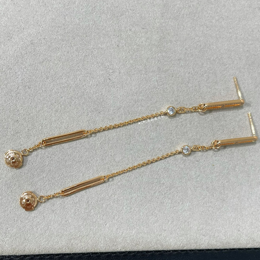 [Regal Gem]CHAINE CHAOS DIAMOND DROP EARRINGS