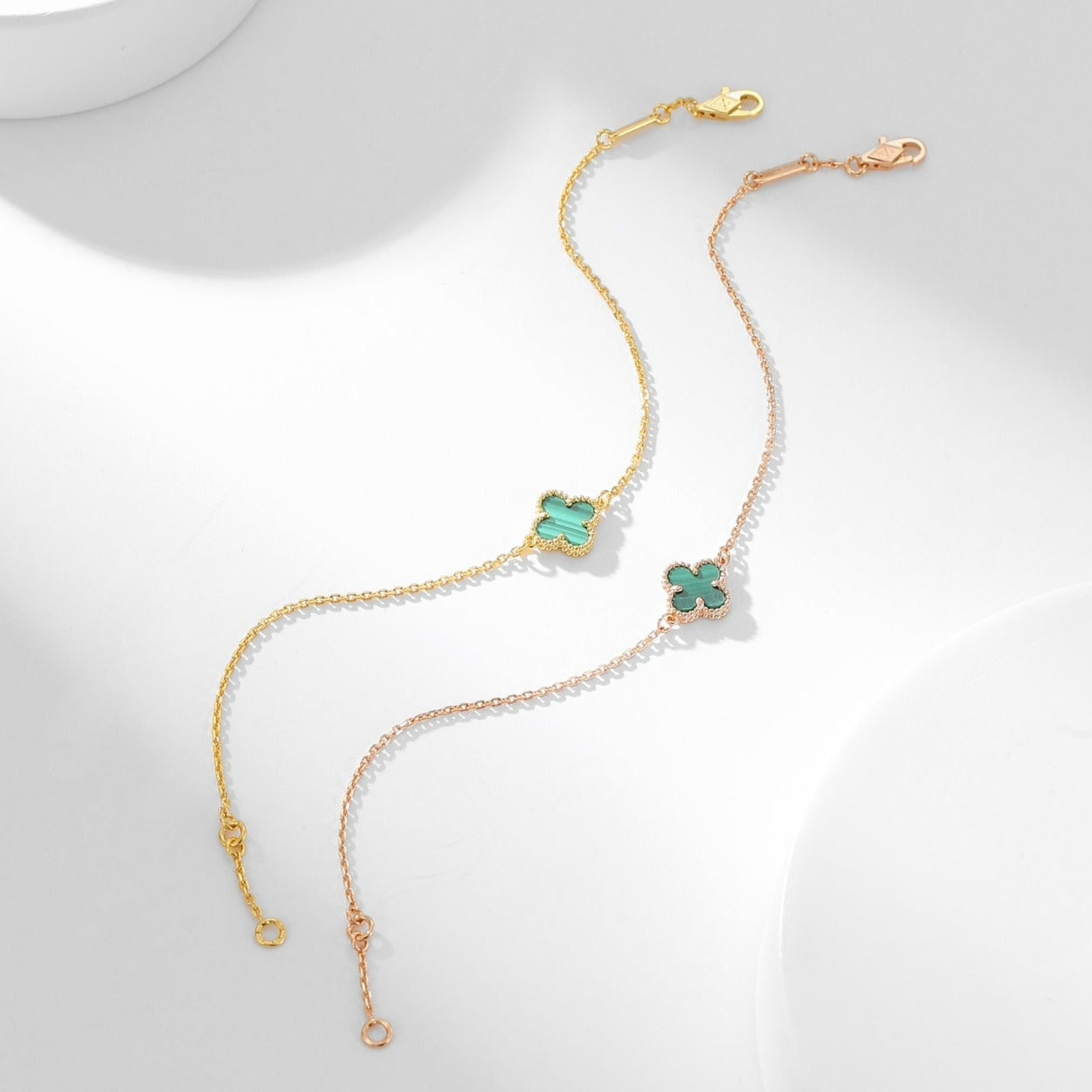 [Regal Gem]CLOVER BRACELET MALACHITE 1 MOTIF