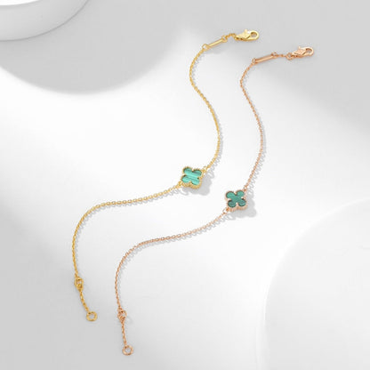 [Regal Gem]CLOVER BRACELET MALACHITE 1 MOTIF
