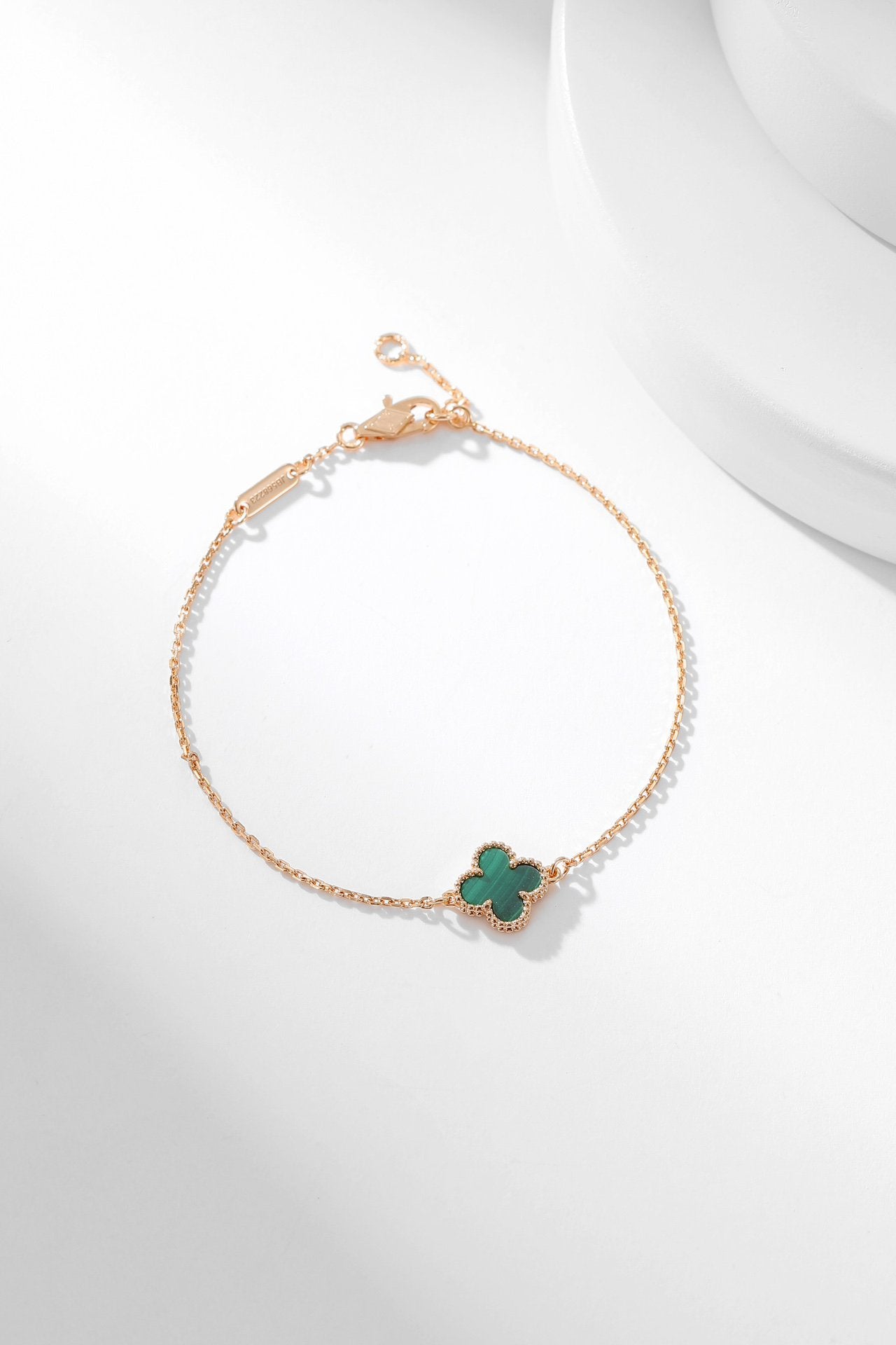 [Regal Gem]CLOVER BRACELET MALACHITE 1 MOTIF