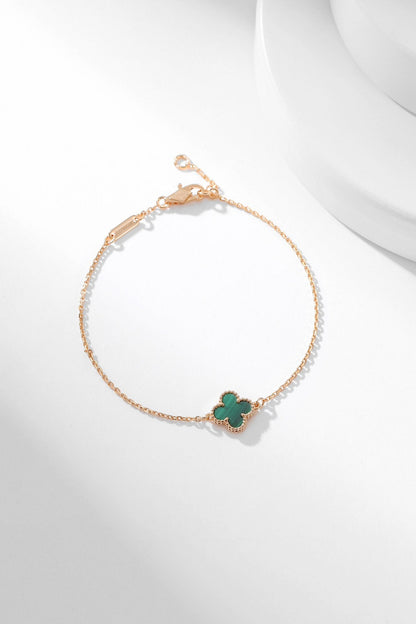 [Regal Gem]CLOVER BRACELET MALACHITE 1 MOTIF