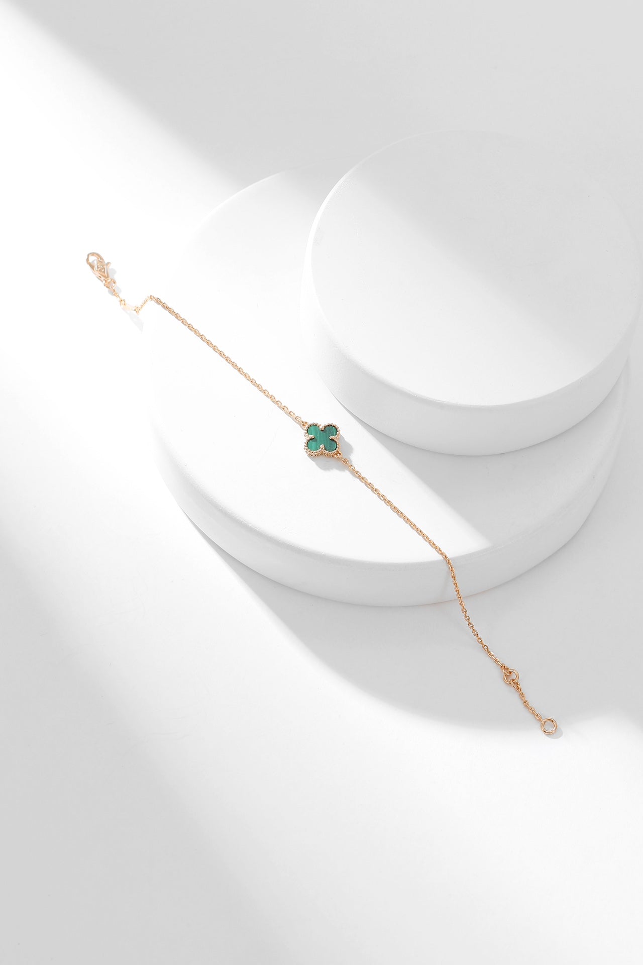 [Regal Gem]CLOVER BRACELET MALACHITE 1 MOTIF