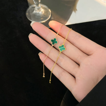 [Regal Gem]CLOVER BRACELET MALACHITE 1 MOTIF
