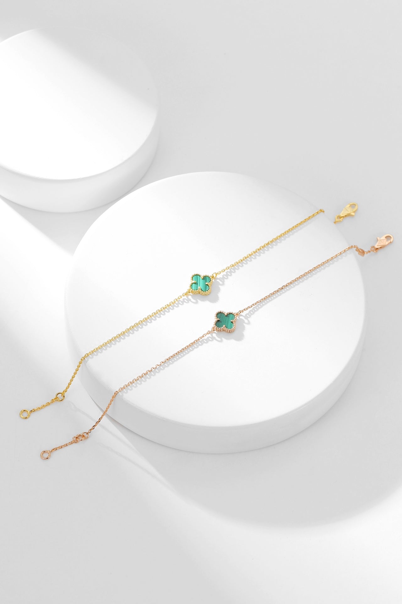 [Regal Gem]CLOVER BRACELET MALACHITE 1 MOTIF