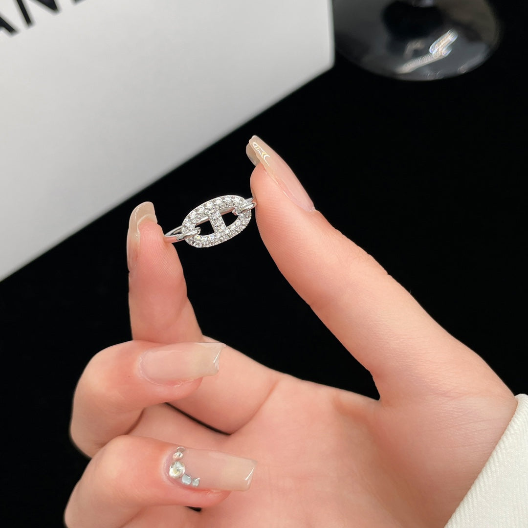 [Regal Gem]RONDE SMALL SILVER DIAMOND RING