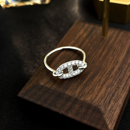 [Regal Gem]RONDE SMALL SILVER DIAMOND RING