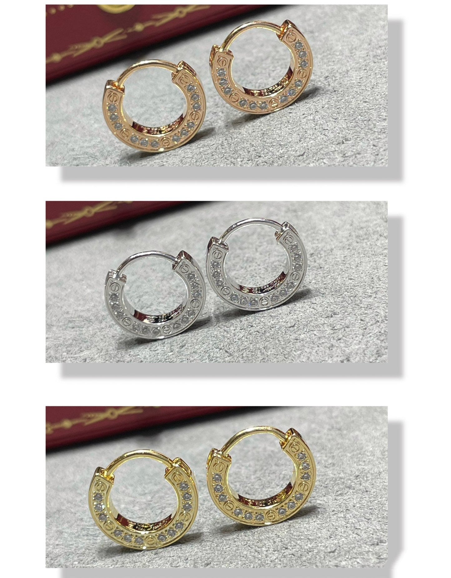 [Regal Gem]LOVE DIAMOND EARRINGS
