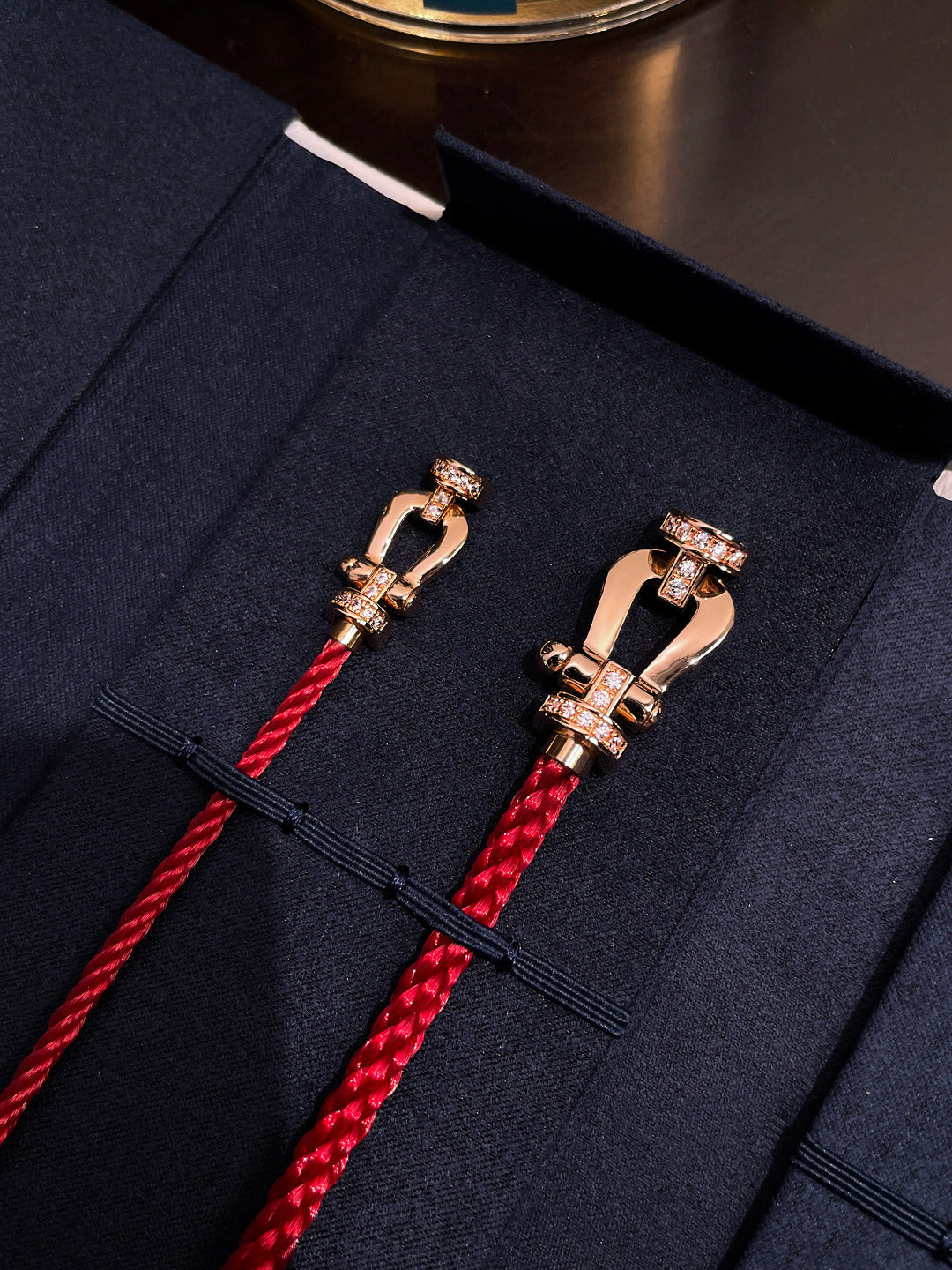 [Regal Gem]FORCE 10 HALF DIAMOND PINK GOLD RED CORDERI LARGE AND MEDIUM MODEL