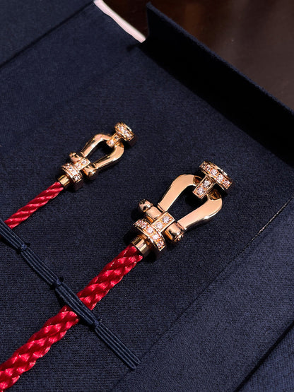 [Regal Gem]FORCE 10 HALF DIAMOND PINK GOLD RED CORDERI LARGE AND MEDIUM MODEL