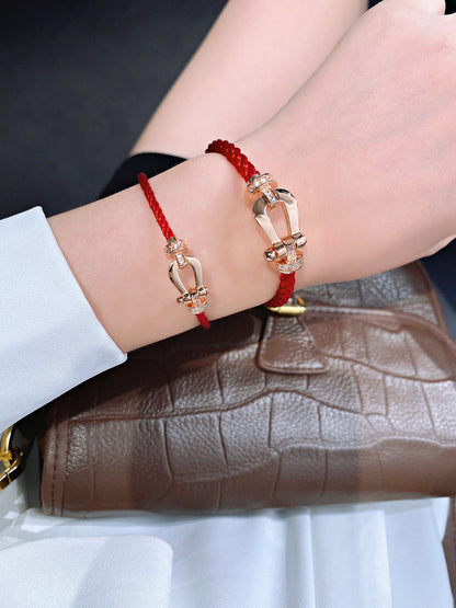 [Regal Gem]FORCE 10 HALF DIAMOND PINK GOLD RED CORDERI LARGE AND MEDIUM MODEL