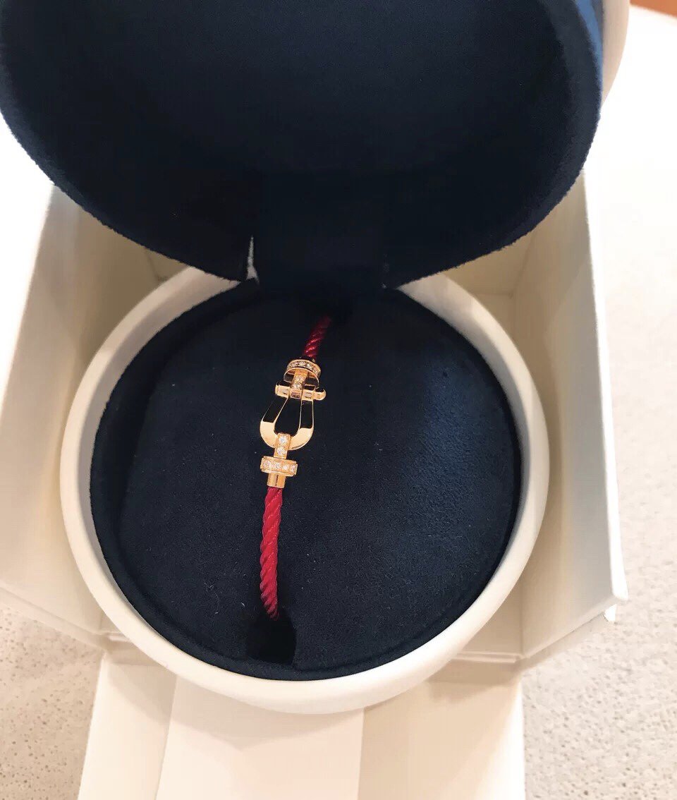 [Regal Gem]FORCE 10 HALF DIAMOND PINK GOLD RED CORDERI LARGE AND MEDIUM MODEL