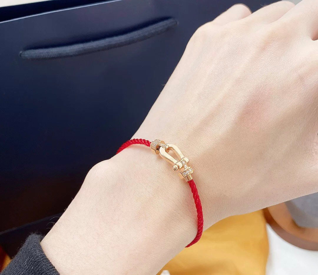 [Regal Gem]FORCE 10 HALF DIAMOND PINK GOLD RED CORDERI LARGE AND MEDIUM MODEL