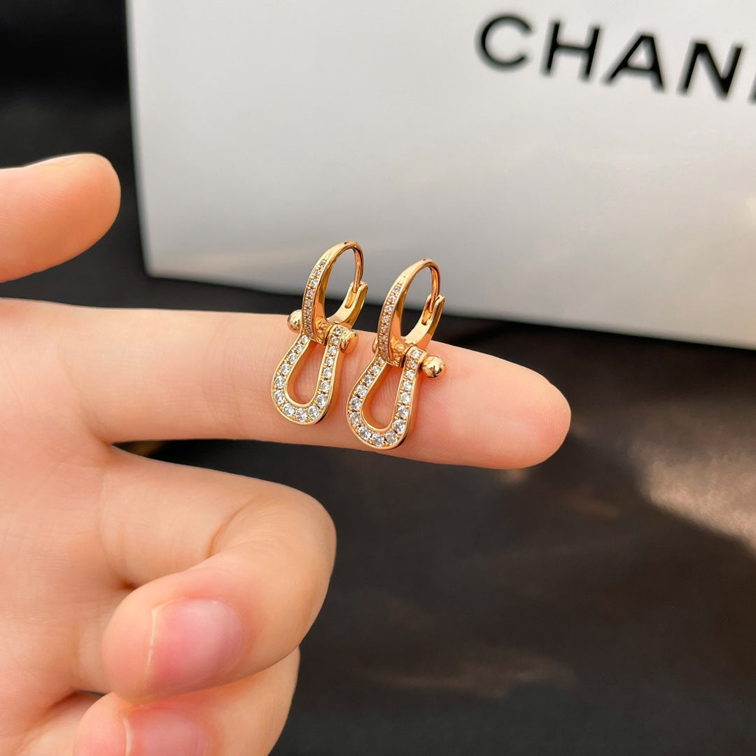 [Regal Gem]FORCE 10 FULL DIAMOND DROP EARRINGS MEDIUM MODEL