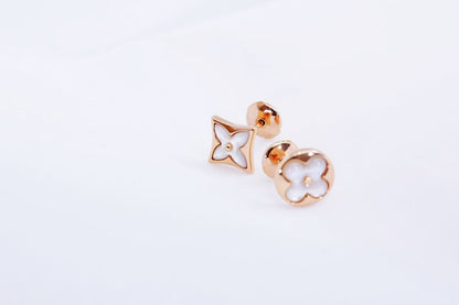 [Regal Gem]STAR AND SUN PINK GOLD MOP STUD EARRINGS