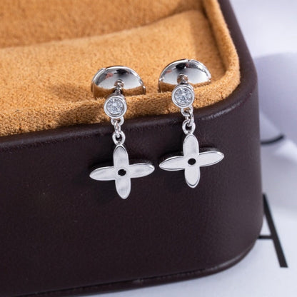 [Regal Gem]VIDYLLE SILVER DIAMOND MINI DROP EARRINGS