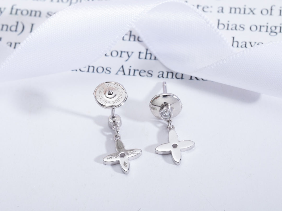 [Regal Gem]VIDYLLE SILVER DIAMOND MINI DROP EARRINGS