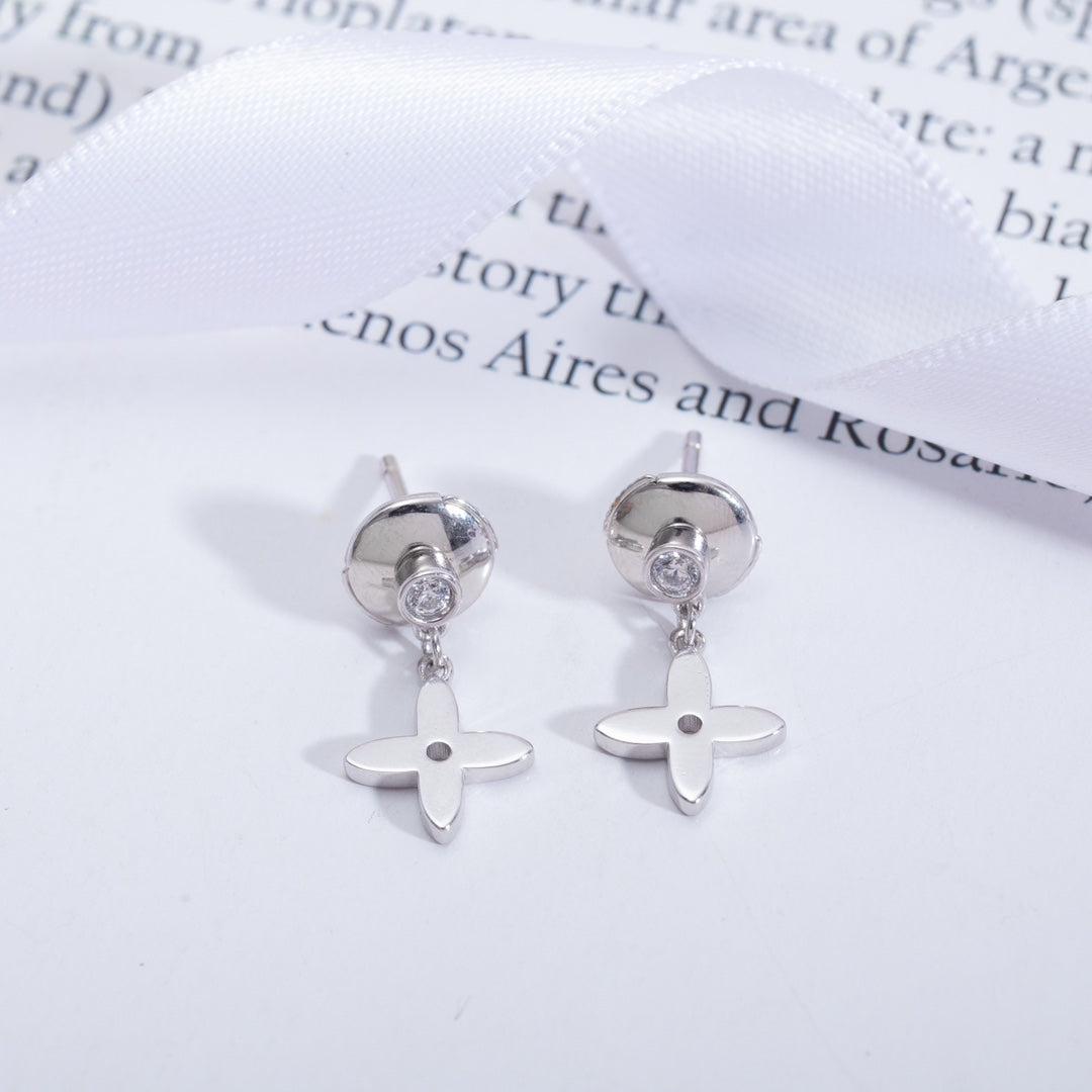 [Regal Gem]VIDYLLE SILVER DIAMOND MINI DROP EARRINGS