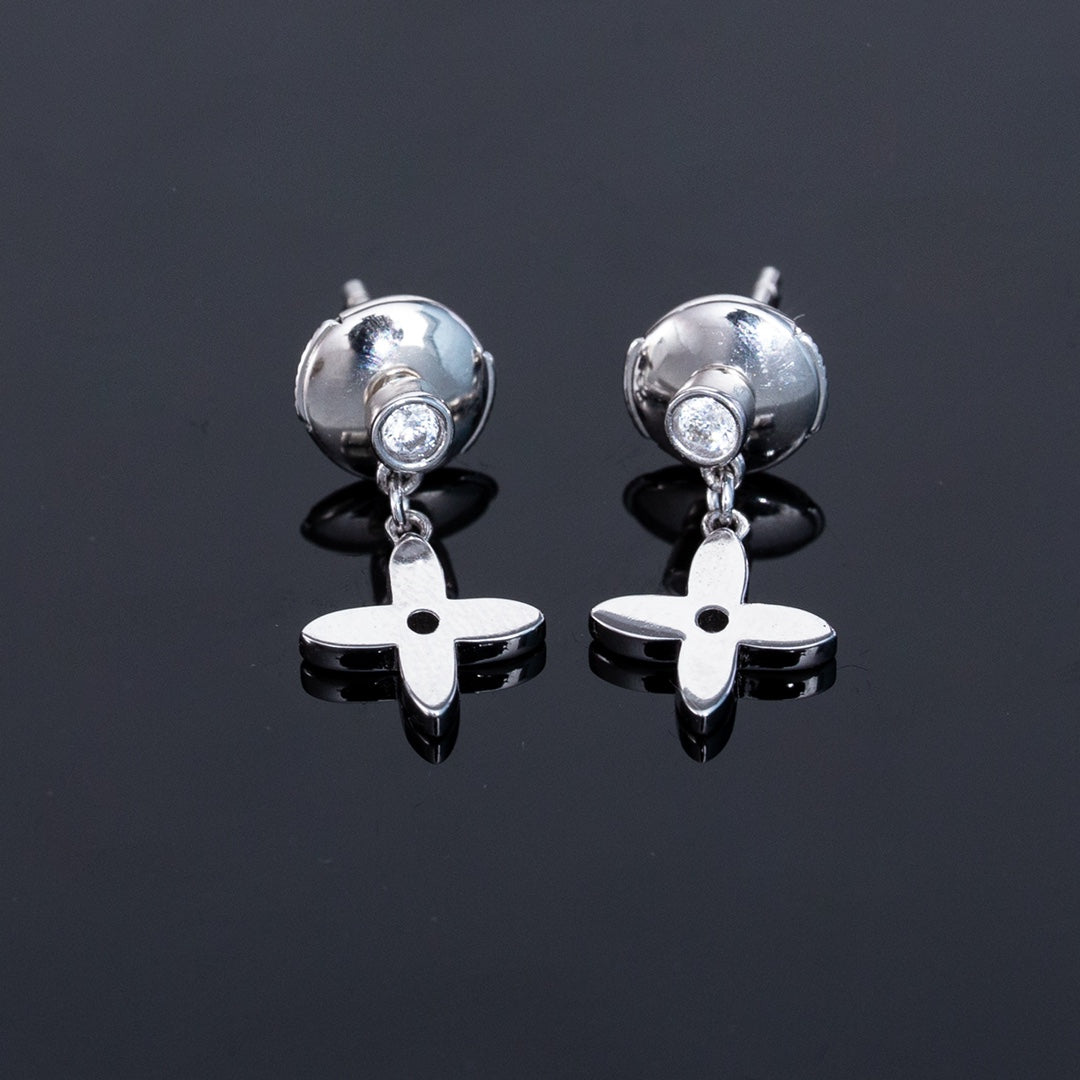 [Regal Gem]VIDYLLE SILVER DIAMOND MINI DROP EARRINGS