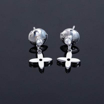 [Regal Gem]VIDYLLE SILVER DIAMOND MINI DROP EARRINGS