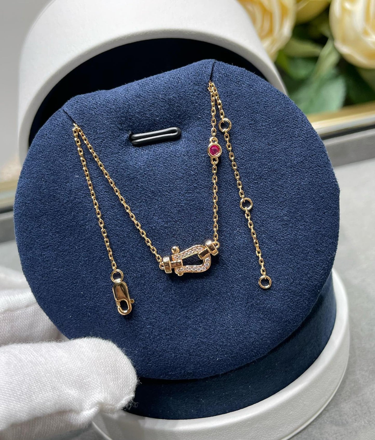 [Regal Gem]FORCE 10 DIAMOND PINK GOLD NECKLACE