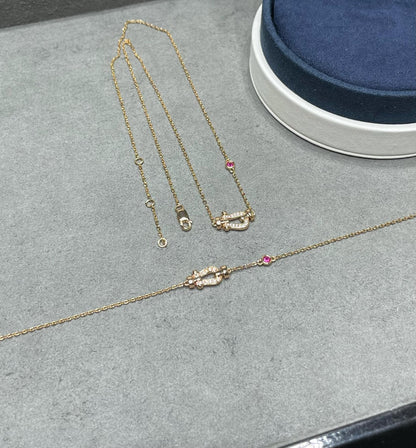 [Regal Gem]FORCE 10 DIAMOND PINK GOLD NECKLACE