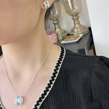 [Regal Gem]POP H SKY BLUE NECKLACE