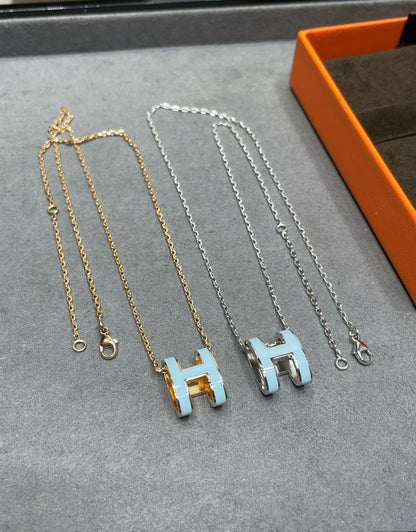 [Regal Gem]POP H SKY BLUE NECKLACE