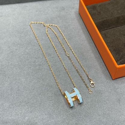 [Regal Gem]POP H SKY BLUE NECKLACE