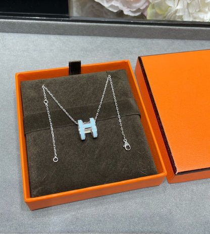 [Regal Gem]POP H SKY BLUE NECKLACE