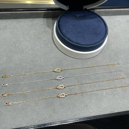 [Regal Gem]FORCE 10 DIAMOND CHAIN LINK PINK GOLD BRACELET