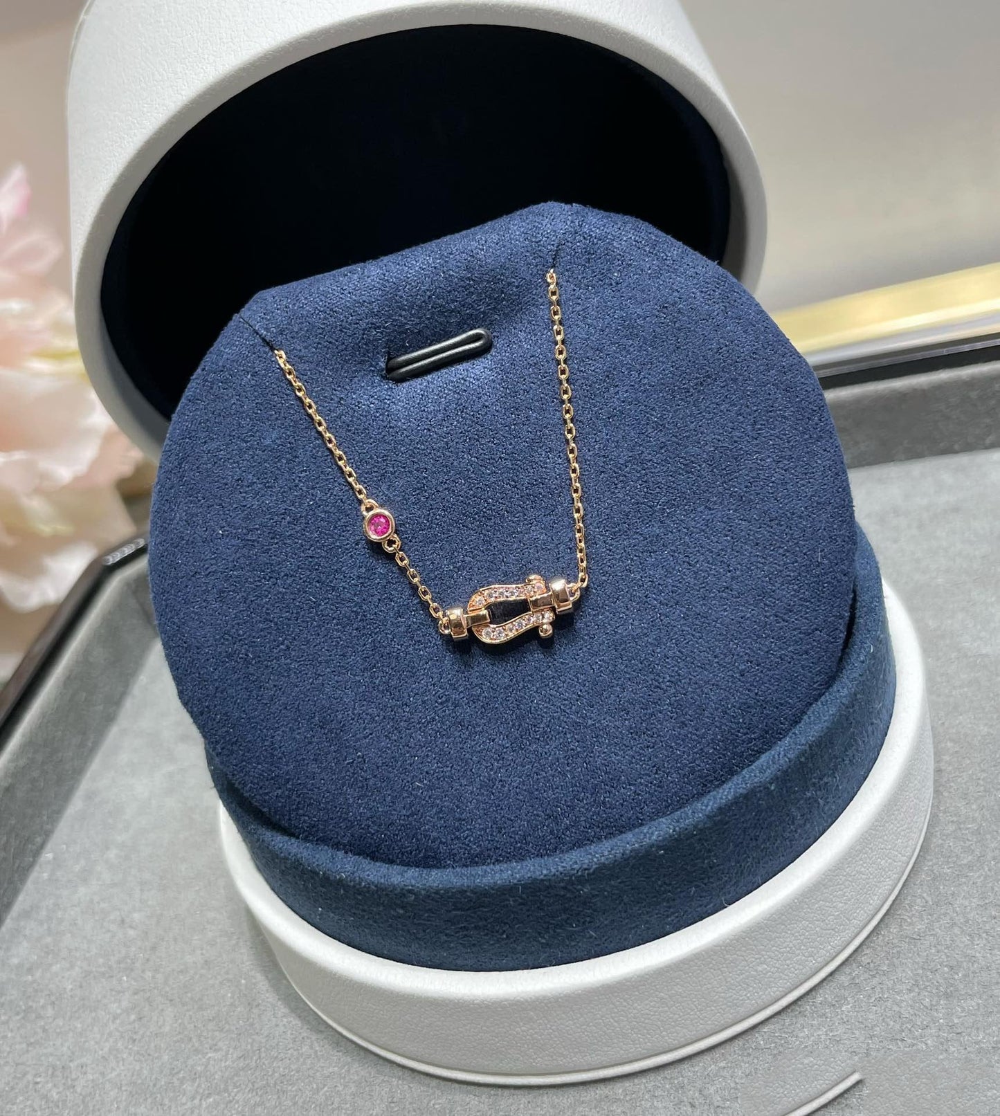 [Regal Gem]FORCE 10 DIAMOND CHAIN LINK PINK GOLD BRACELET