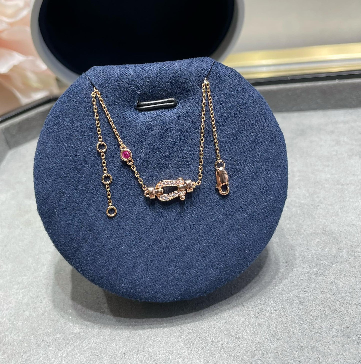 [Regal Gem]FORCE 10 DIAMOND CHAIN LINK PINK GOLD BRACELET
