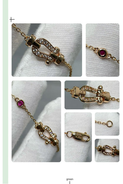 [Regal Gem]FORCE 10 DIAMOND CHAIN LINK PINK GOLD BRACELET
