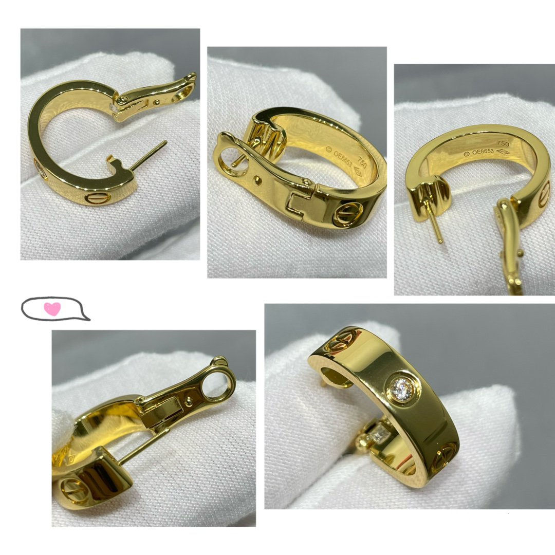 [Regal Gem]LOVE 5.5MM 1 DIAMOND EARRINGS