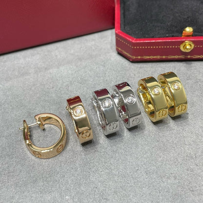 [Regal Gem]LOVE 5.5MM 1 DIAMOND EARRINGS