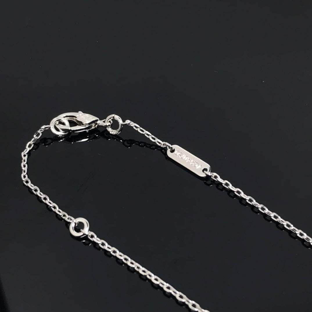 [Regal Gem]CLOVER PIETERSITE SILVER LONG NECKLACE
