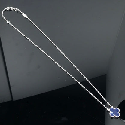 [Regal Gem]CLOVER PIETERSITE SILVER LONG NECKLACE