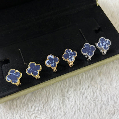 [Regal Gem]CLOVER PIETERSITE MEDIUM STUD EARRINGS