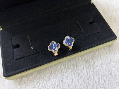 [Regal Gem]CLOVER PIETERSITE MEDIUM STUD EARRINGS