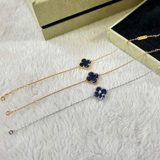 [Regal Gem]CLOVER 1 MOTIF PIETERSITE BRACELET