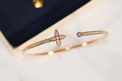 [Regal Gem]IDYLLE GOLD OPEN BRACELET DIAMOND PAVED
