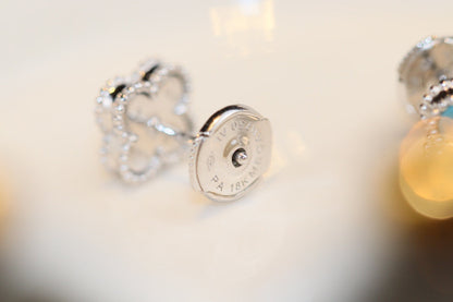 [Regal Gem]CLOVER MINI TURQUOISE SILVER STUD EARRINGS