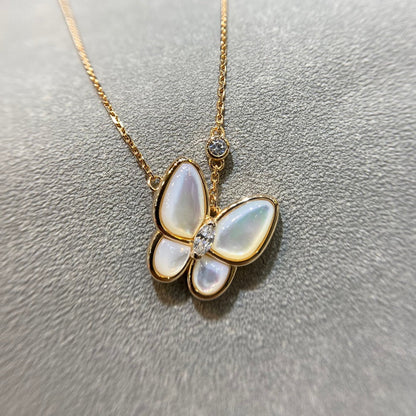 [Regal Gem]BUTTERFLY MOP DIAMOND NECKLACE