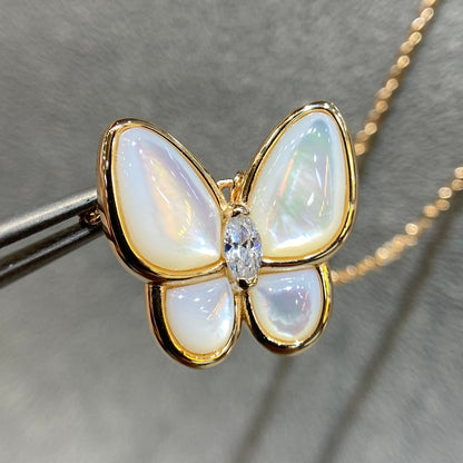 [Regal Gem]BUTTERFLY MOP DIAMOND NECKLACE