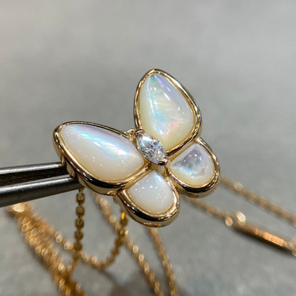 [Regal Gem]BUTTERFLY MOP DIAMOND NECKLACE