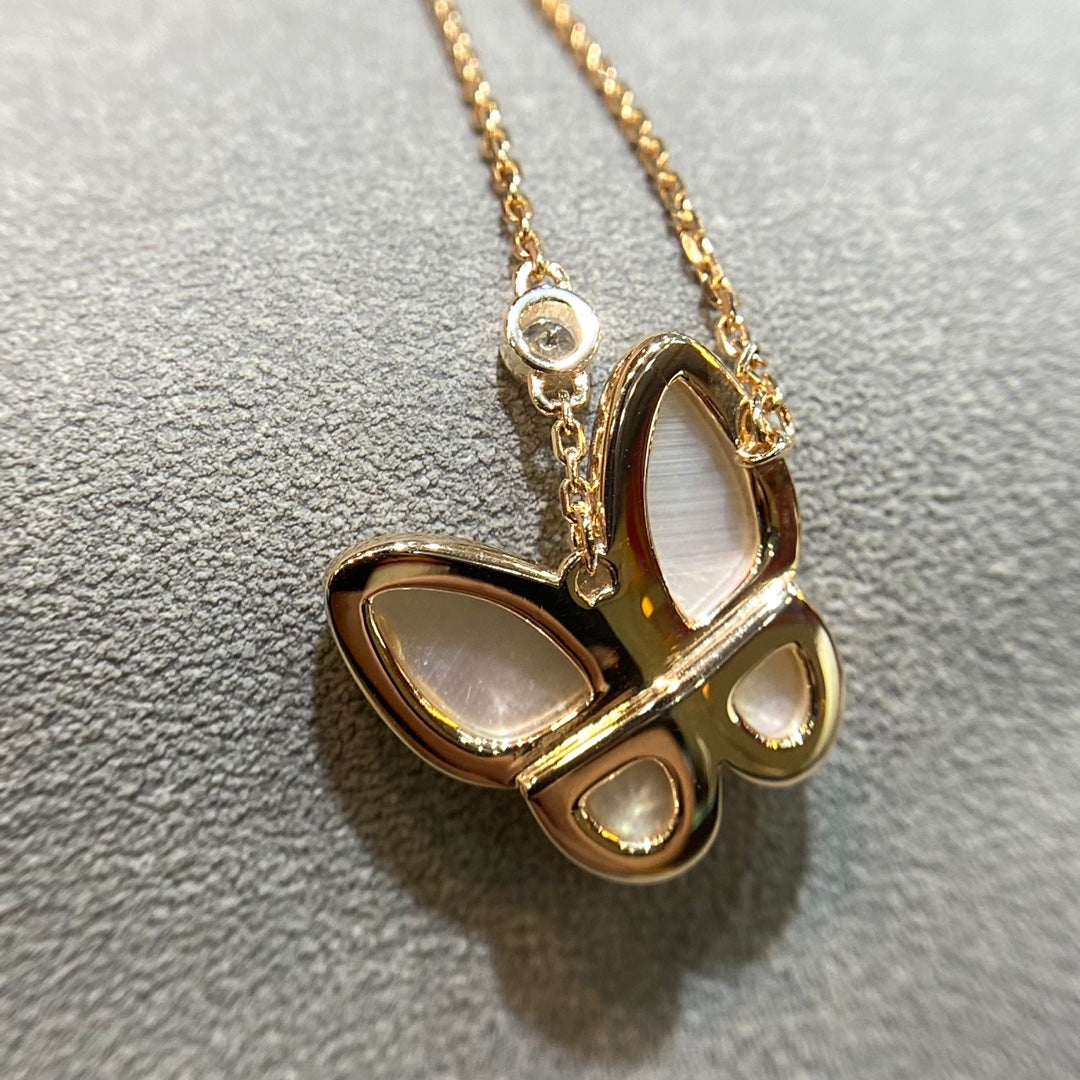 [Regal Gem]BUTTERFLY MOP DIAMOND NECKLACE