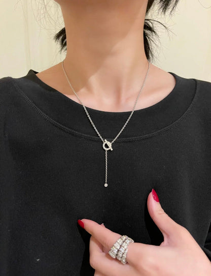 [Regal Gem]FINESSE SILVER DIAMOND NECKLACE