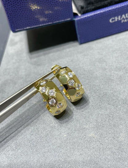 [Regal Gem]BEE LOVE DIAMOND HOOP EARRINGS